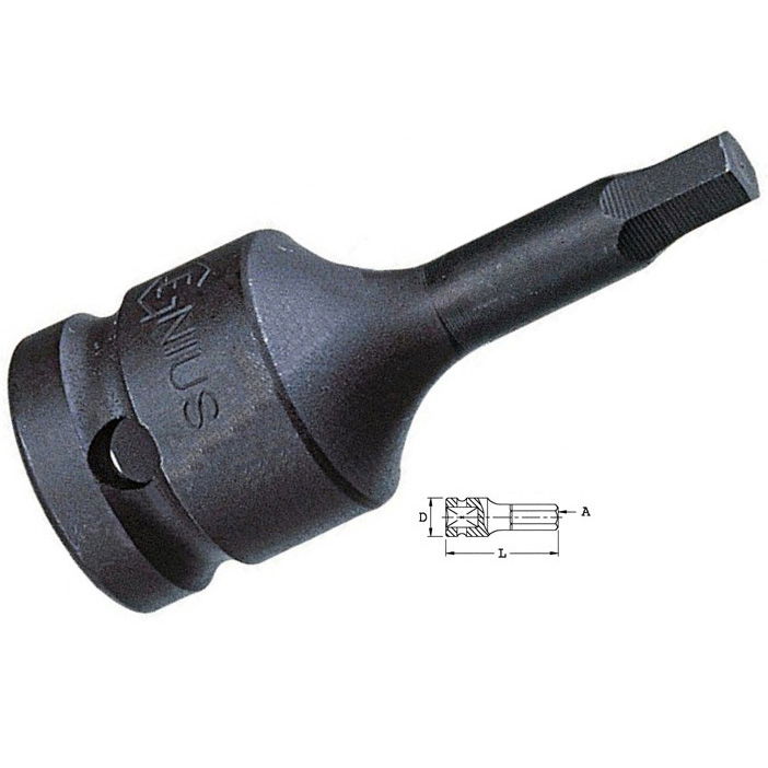 Genius Tools 466010 1/2"-os gépi dugókulcs fej, imbusz, 5/16" termék fő termékképe