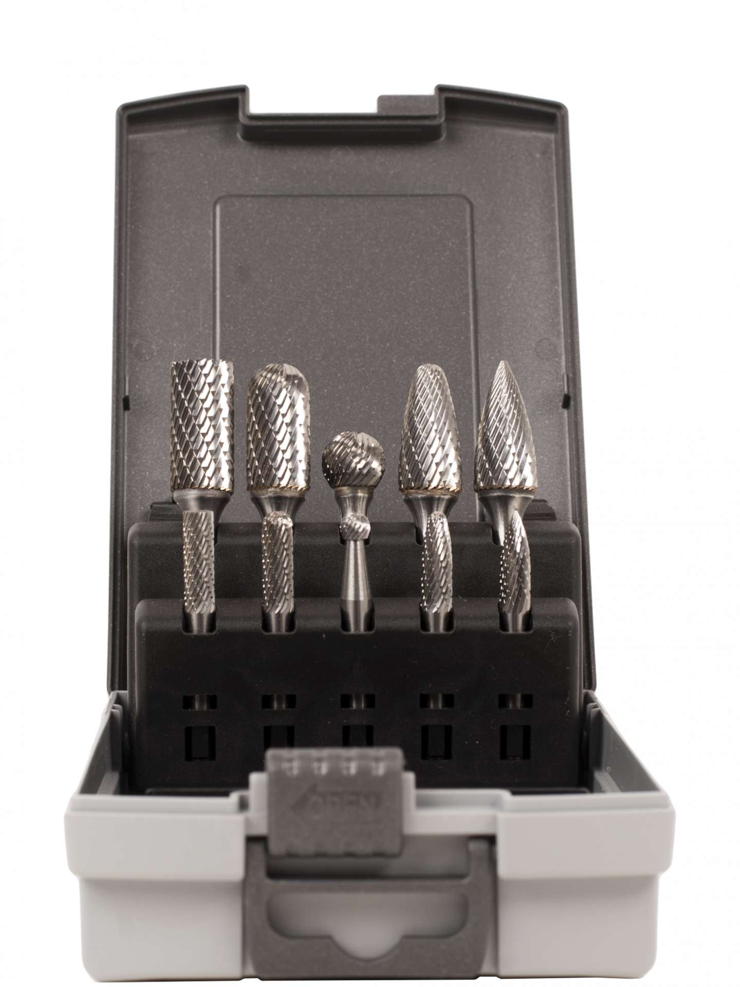 Abraboro No. 2 keményfém turbómaró készlet, 10 db, műanyag dobozban, kereszt fogazással termék fő termékképe