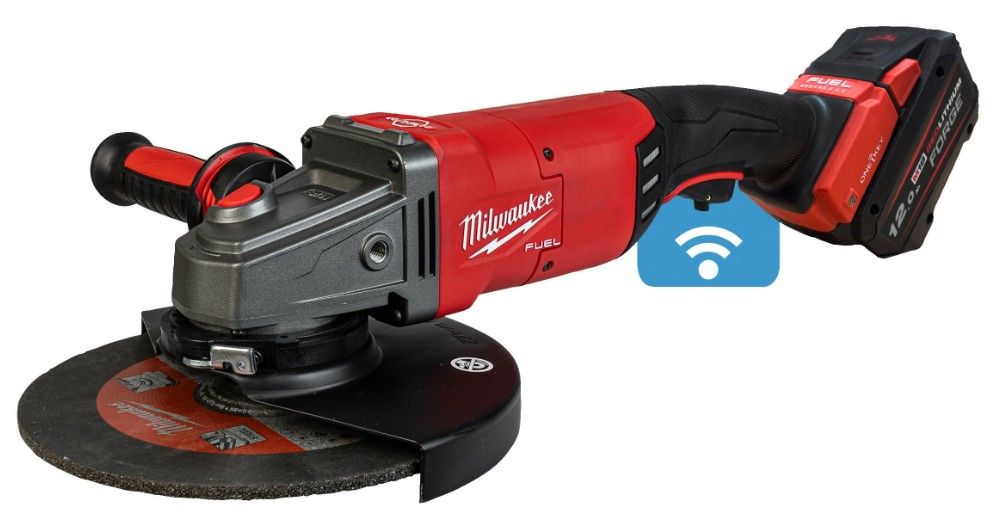 Milwaukee M18 ONEFLAG230XPDB-122C akkus ONE-KEY™ FUEL™ RAPIDSTOP™ sarokcsiszoló (2 x M18 FB12 REDLITHIUM™ FORGE™ akkuval, kofferben) termék fő termékképe