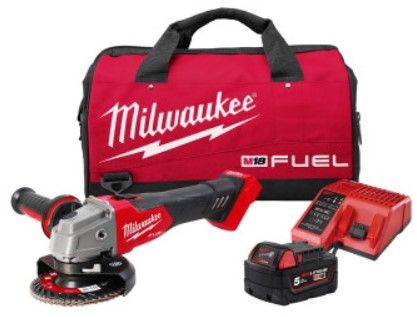 Milwaukee M18 FSAG125X-501BRF FUEL™ akkus szénkefe nélküli sarokcsiszoló (1 x 5.0 Ah Li-ion akkuval) termék fő termékképe