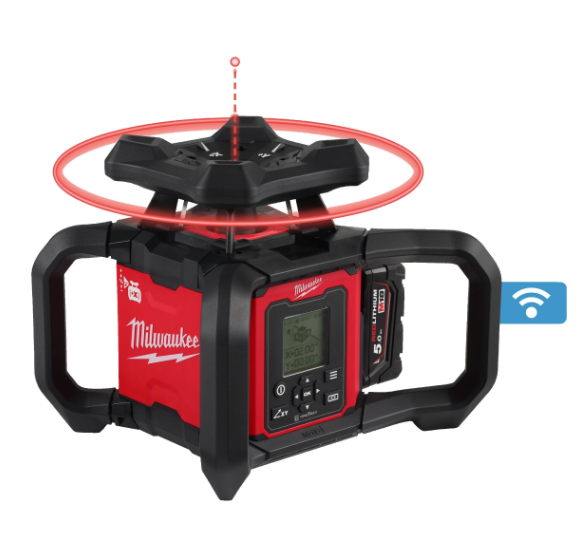 Milwaukee M18 RLOHV1200-501C M18™ 1200 m vízszintes függőleges automatikus kétfokozatú rotációs lézer ONE-KEY™ funkcióval termék fő termékképe