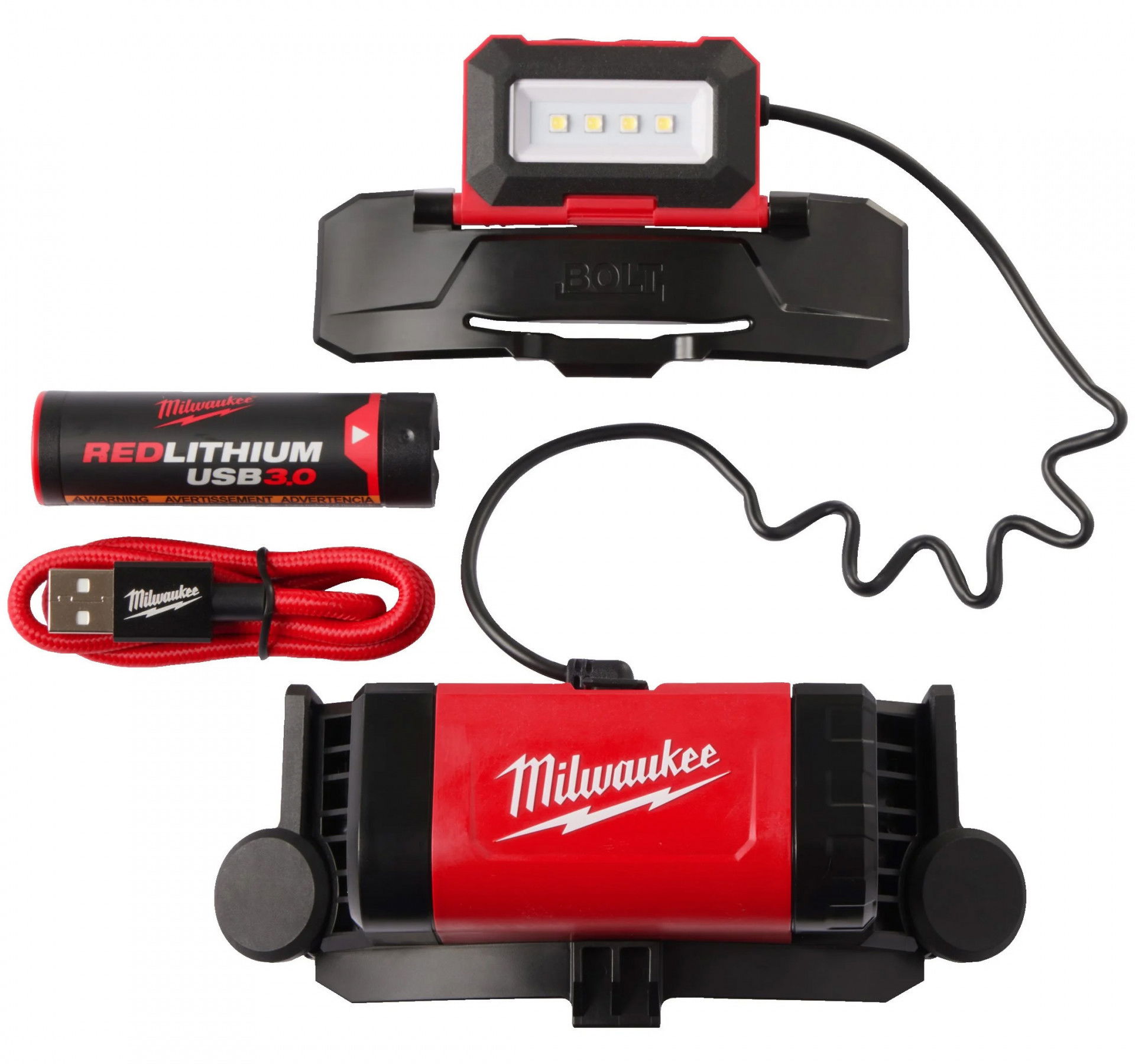 Milwaukee L4 BOLTHL-301 TRUEVIEW™ újratölthető fejlámpa BOLT™ sisakokhoz (1 x 3.0 Ah USB Li-ion akkuval) (PROMO) termék fő termékképe