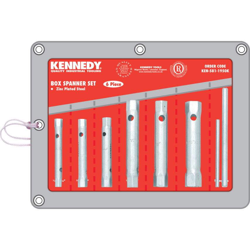 KENNEDY Csőkulcs készlet 1/4" - 3/4" hajtószárakkal, 6 részes termék fő termékképe