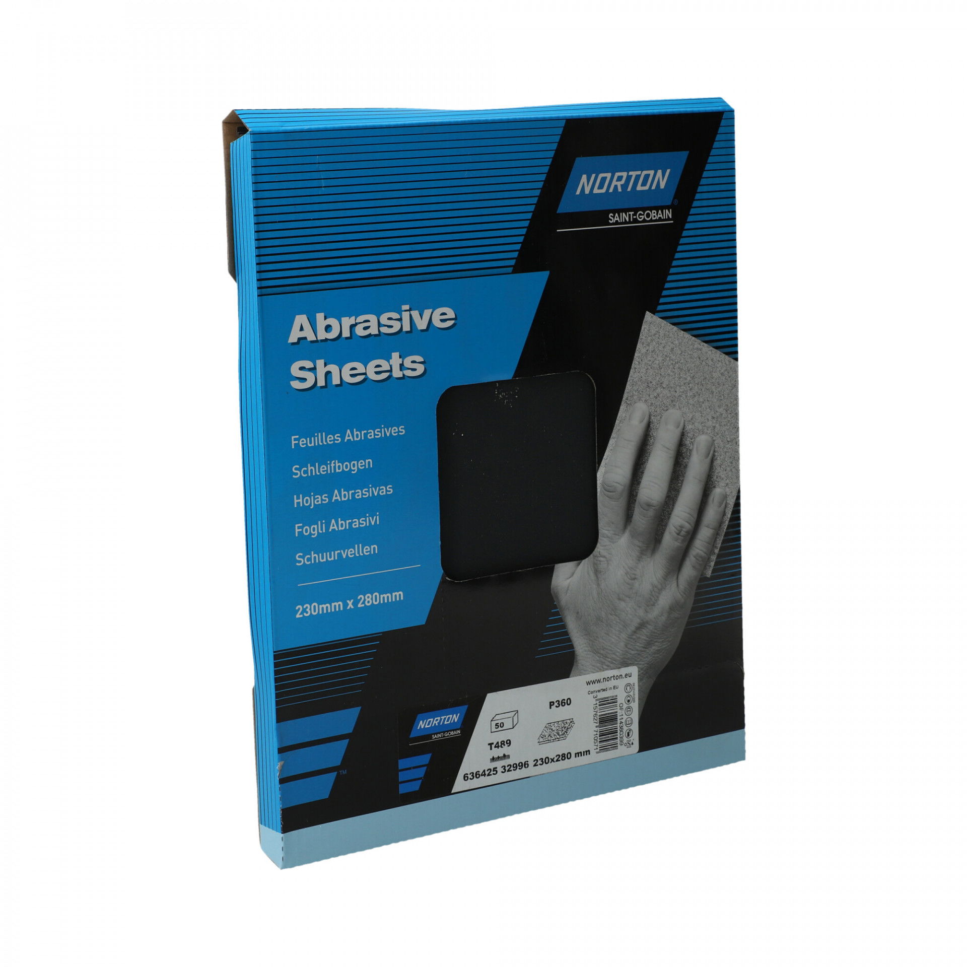 Norton T489 vízálló csiszolópapír 230x280mm P360, 50 db/csomag termék fő termékképe