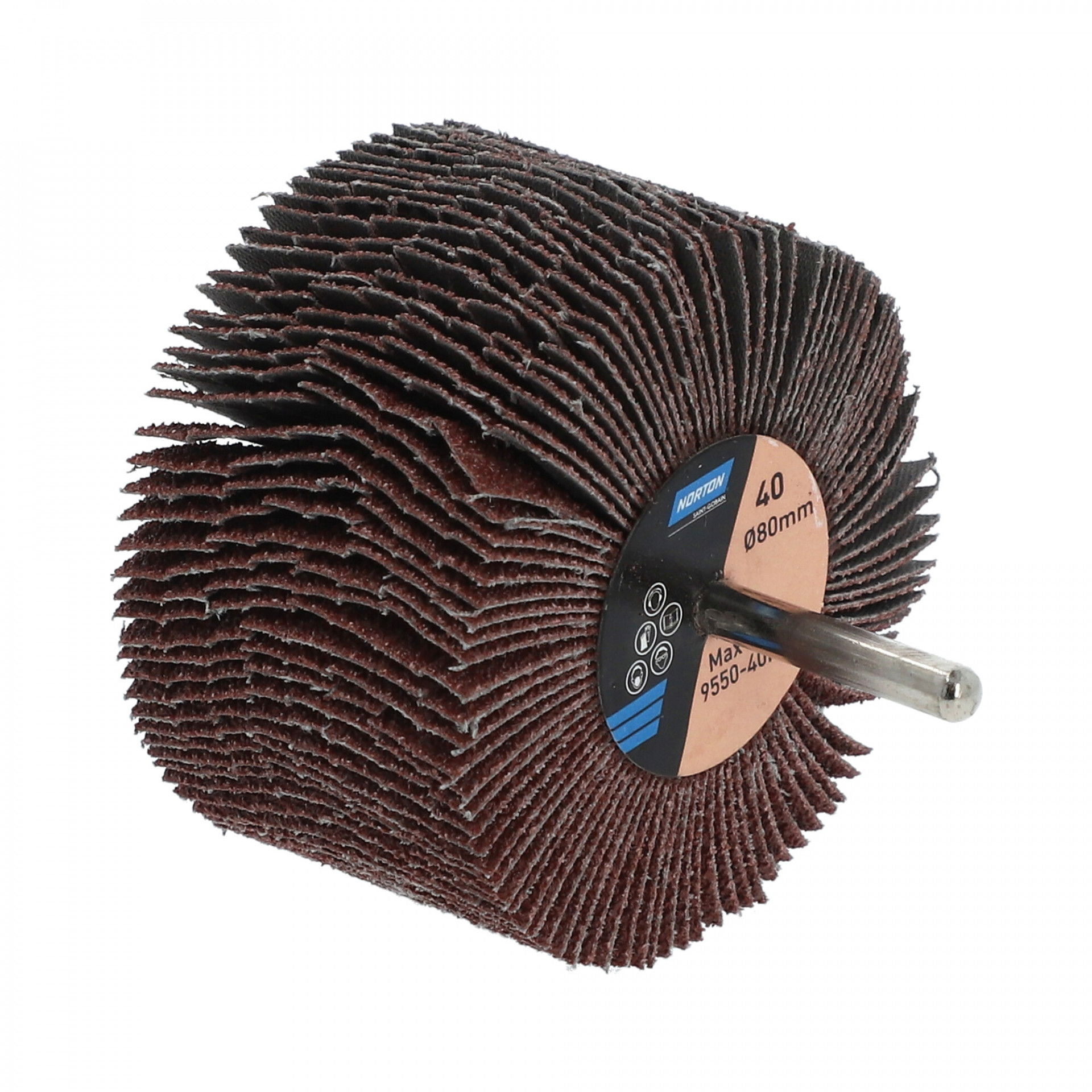 Norton Metal R207Plus barázdált csapos lamellás csiszolókorong Ø80x50x6mm P40, 10 db/csomag termék fő termékképe