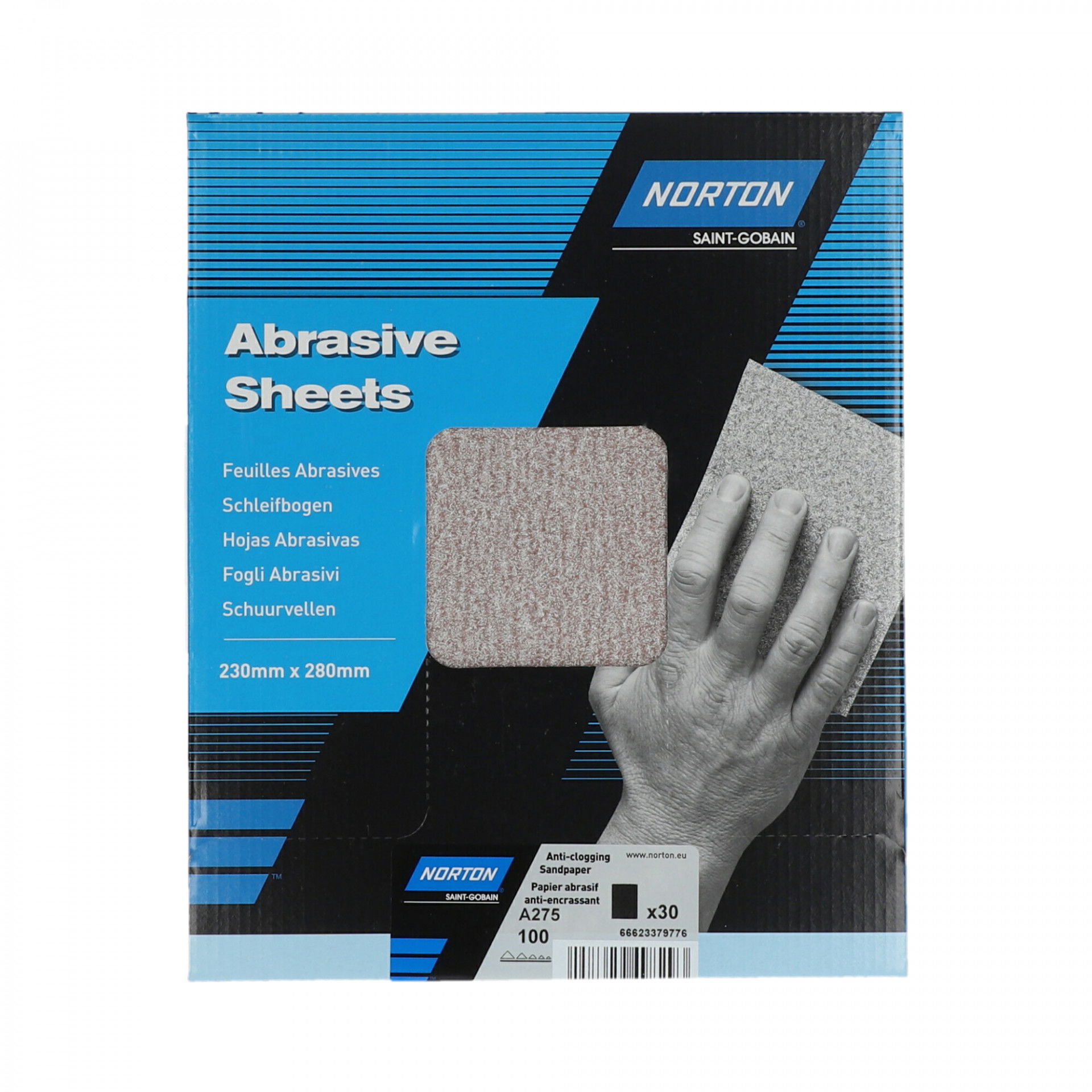 Norton Clipper A275 No-fil® csiszolópapír 230x280mm P80, 30 db/csomag termék fő termékképe