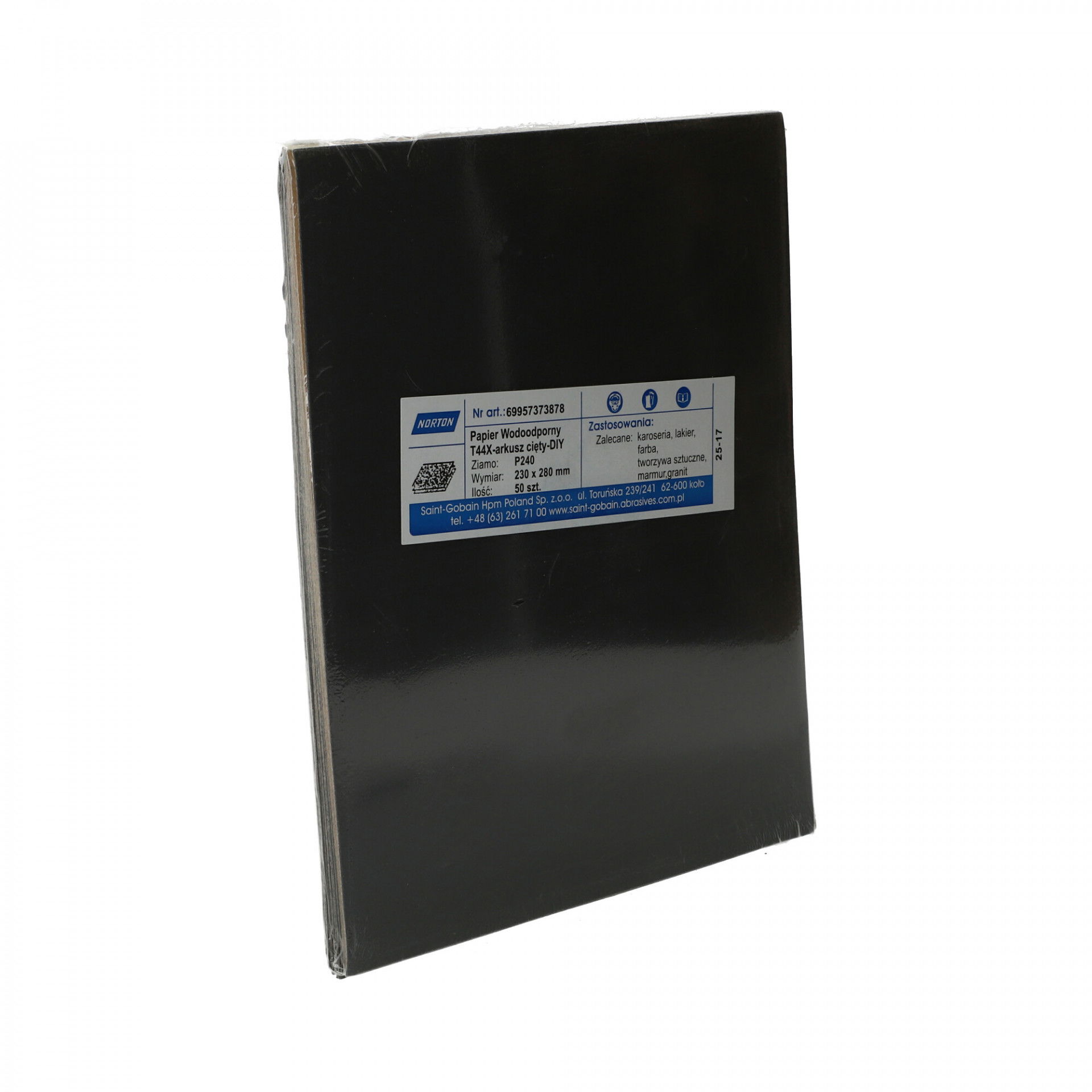 Norton T44X vízálló csiszolópapír 230x280mm P240, 50db/csomag termék fő termékképe