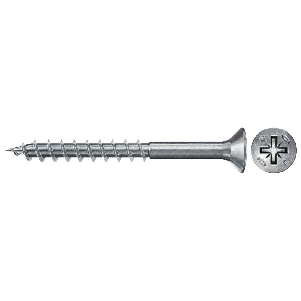 Fischer FPF II CZP 3.0 x 45 BC 1000 süllyesztett fejű, kékre horganyzott csavar részmenettel, PZ behajtással, 1000 db/csomag termék fő termékképe