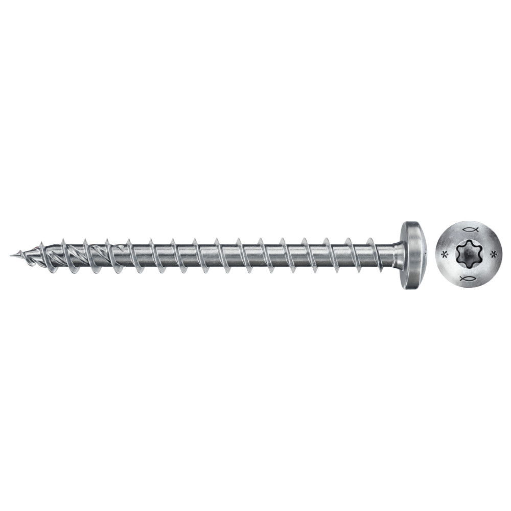Fischer FPF II PTF 5.0 x 16 BC 200 lencsefejű, kékre horganyzott, végigmenetes forgácslapcsavar TX behajtással, 200 db/csomag termék fő termékképe