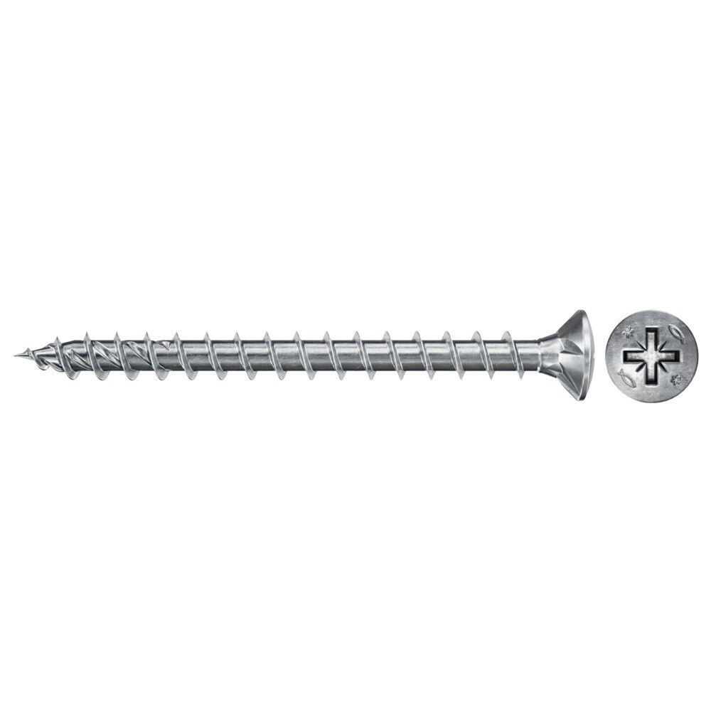 Fischer FPF II RZF 4.0 x 35 BC 500 süllyesztett lencsefejű, kékre horganyzott, végigmenetes forgácslapcsavar, PZ behajtással, 500 db/csomag termék fő termékképe