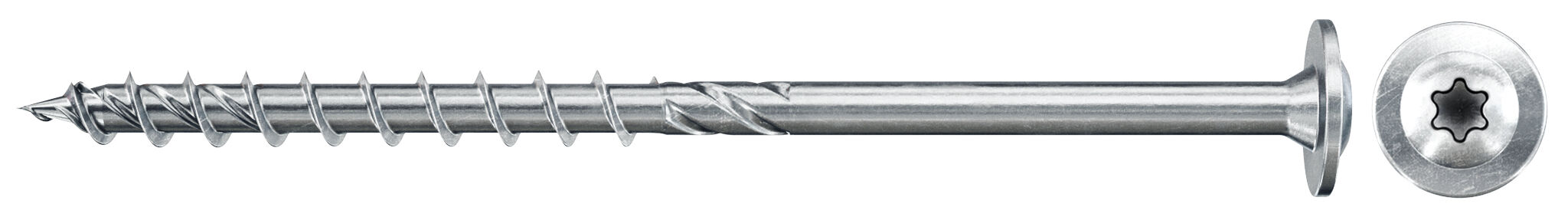Fischer PowerFast FPF II WTP 6.0 x 280 BC 100 lapos fejű, kékre horganyzott részmenetes forgácslapcsavar TX behajtással, 100 db/csomag termék fő termékképe