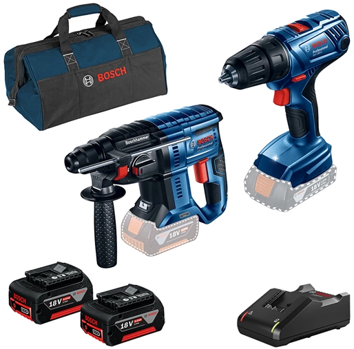 Bosch GBH 180-LI akkus fúró-vésőkalapács + GSR 180-LI akkus fúró-csavarozó termék fő termékképe