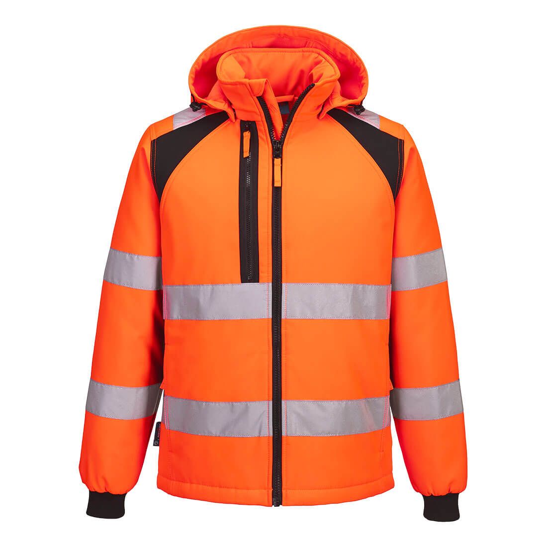 Portwest CD809 - WX2 Hi-Vis softshell dzseki (2L), narancs/fekete termék fő termékképe